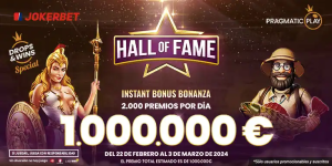 Hall of Fame: Slots con hasta 1 millón de Euros en premios